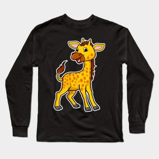 Giraffe Cartoon Long Sleeve T-Shirt